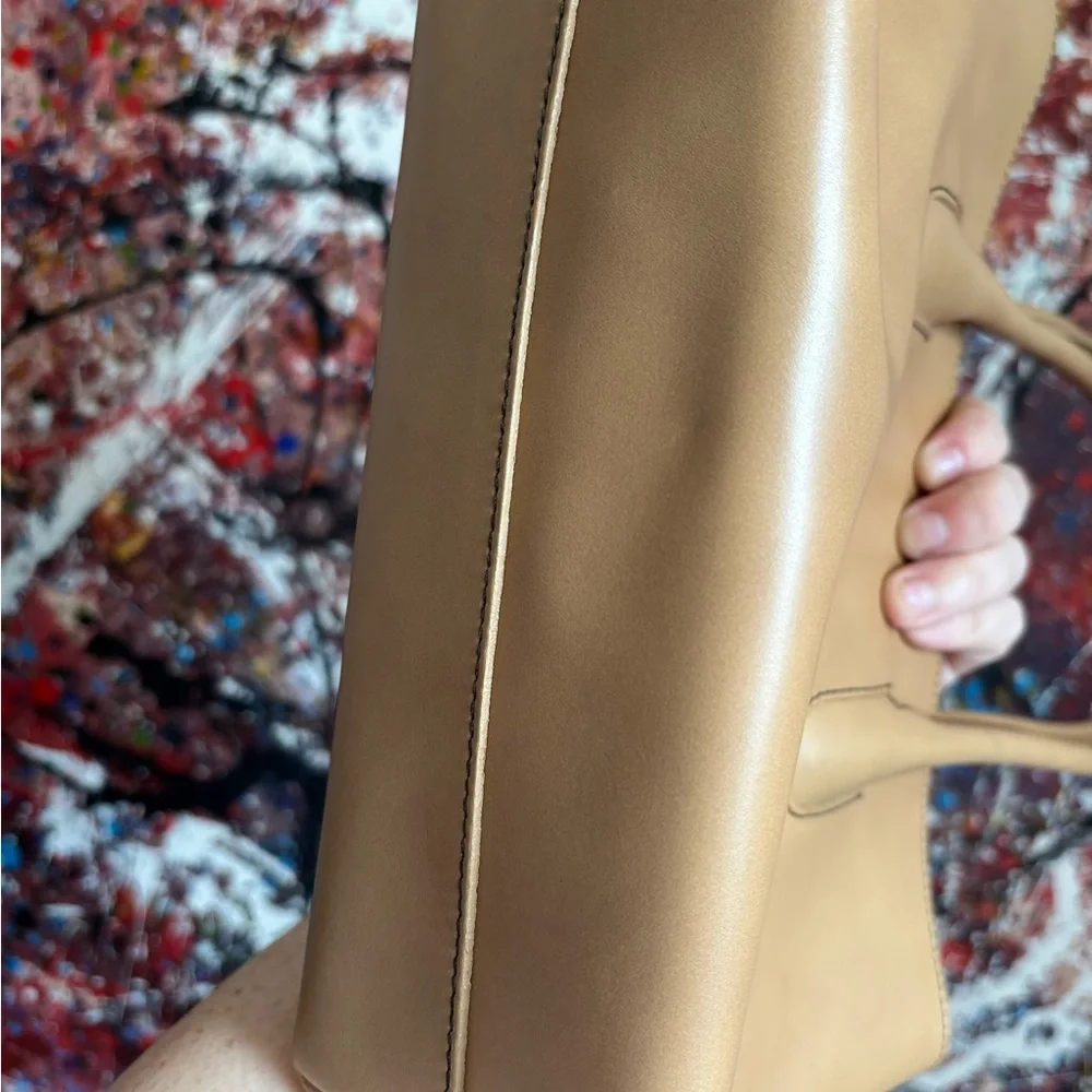 Furla Leather Tan Bag Minimalist Design - Picture 10 of 11